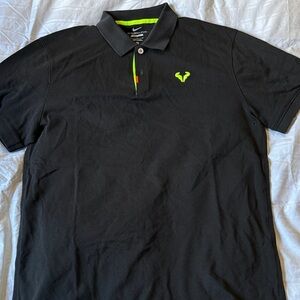 Nike Black Polo Shirt with Neon Accents